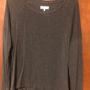 I Relax gray long sleeve top Sz S